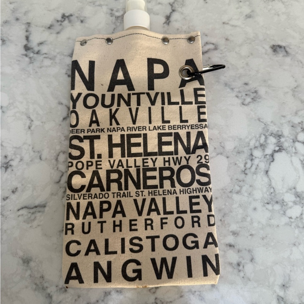 Canvas Water Bottle with Napa Valley Print